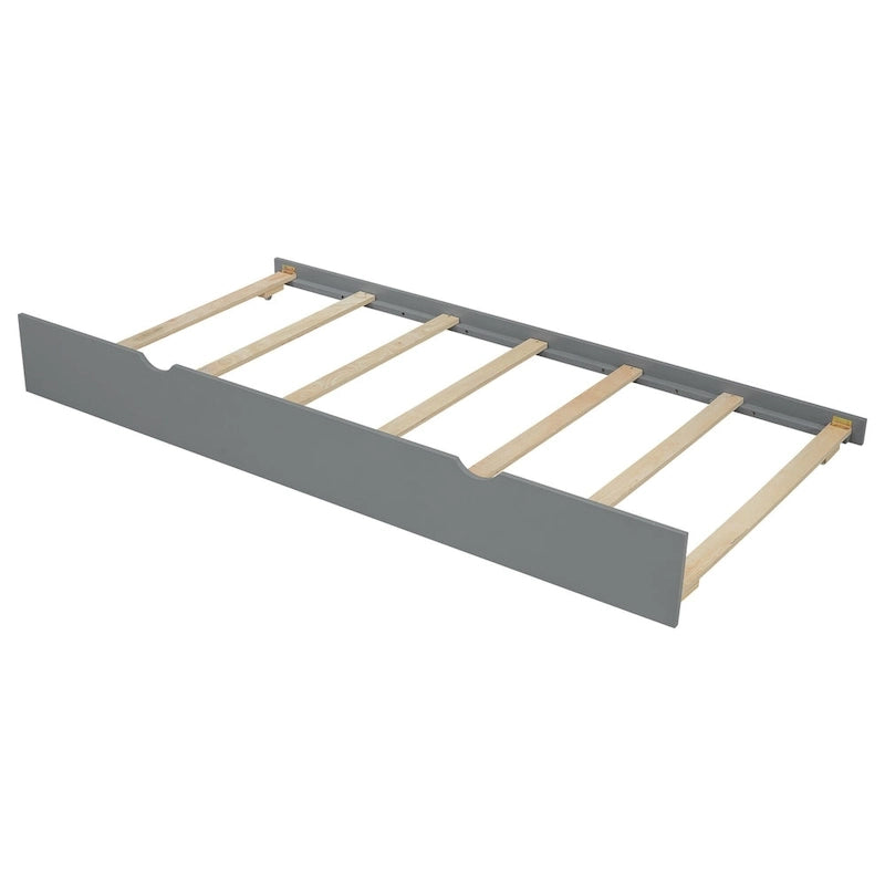 Estructura de diván de madera con almacenamiento, cama de plataforma moderna