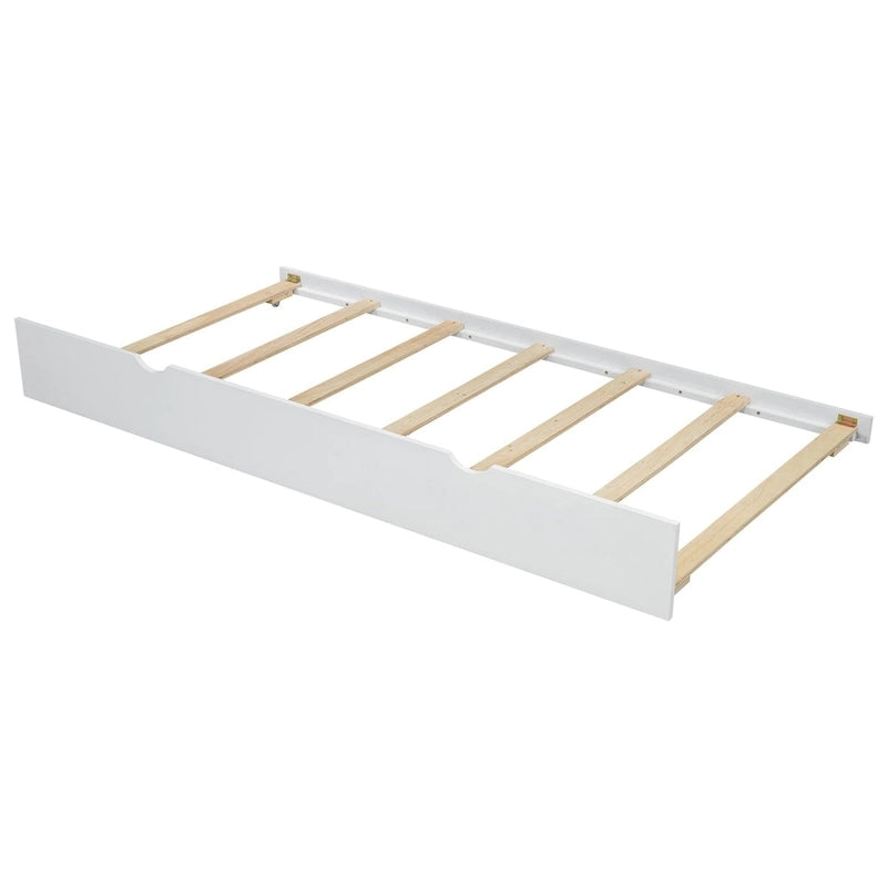 Estructura de diván de madera con almacenamiento, cama de plataforma moderna