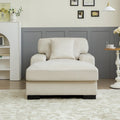 Chaise longue tapizada moderna con brazos acolchados y patas de madera