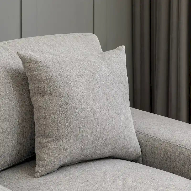 Chaise longue tapizada moderna con brazos acolchados y patas de madera