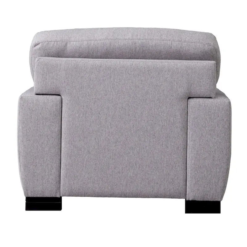 Chaise longue tapizada moderna con brazos acolchados y patas de madera