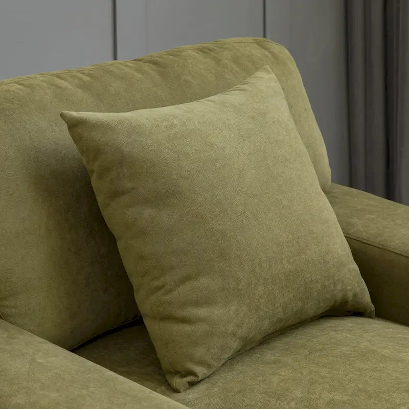 Chaise longue tapizada moderna con brazos acolchados y patas de madera