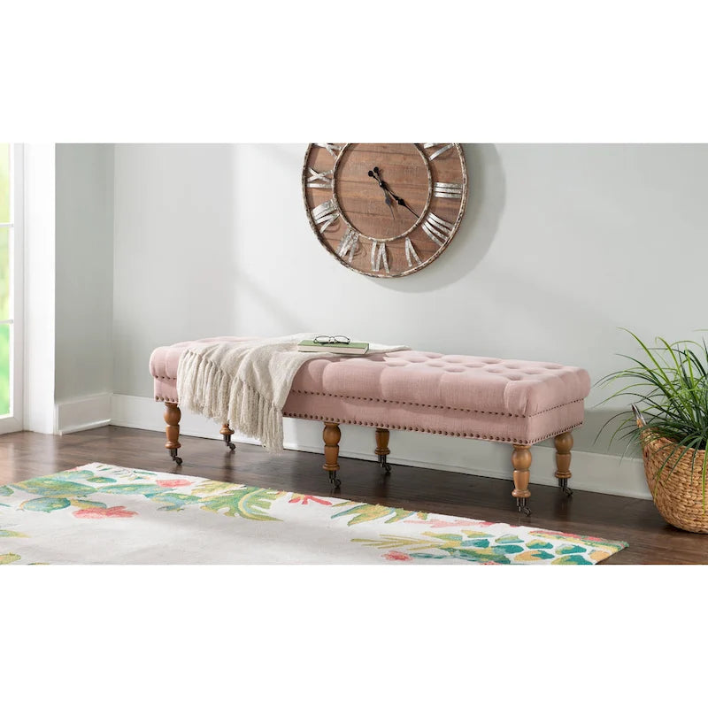 Copper Grove Pereislav 62-inch Tufted Pink Bench
