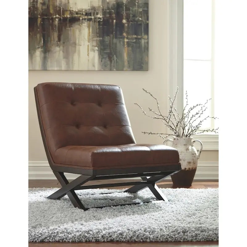 Sidewinder Casual Faux Leather Accent Chair