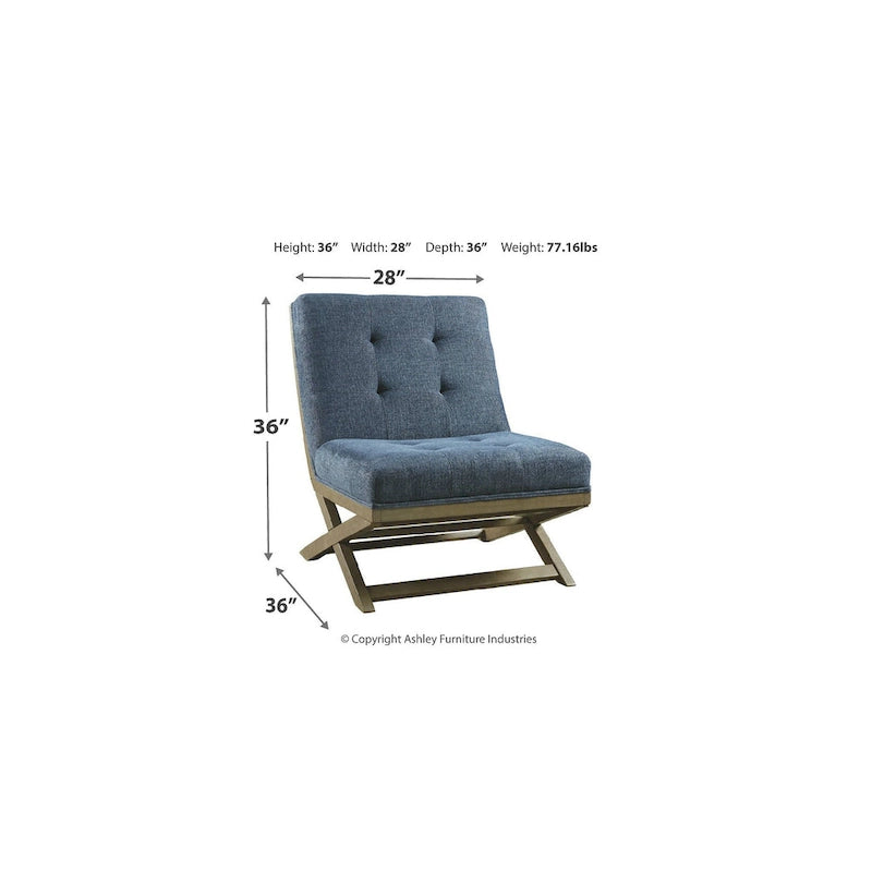 Sillón decorativo marrón de cuero sintético capitoné, sin brazos, con base metálica