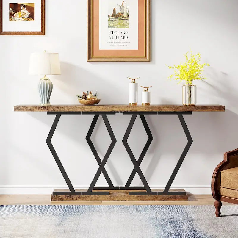 Mesa consola extralarga moderna para sofá de 70.9 pulgadas, con base de imitación de mármol, estructura dorada, para sala, entrada o pasillo