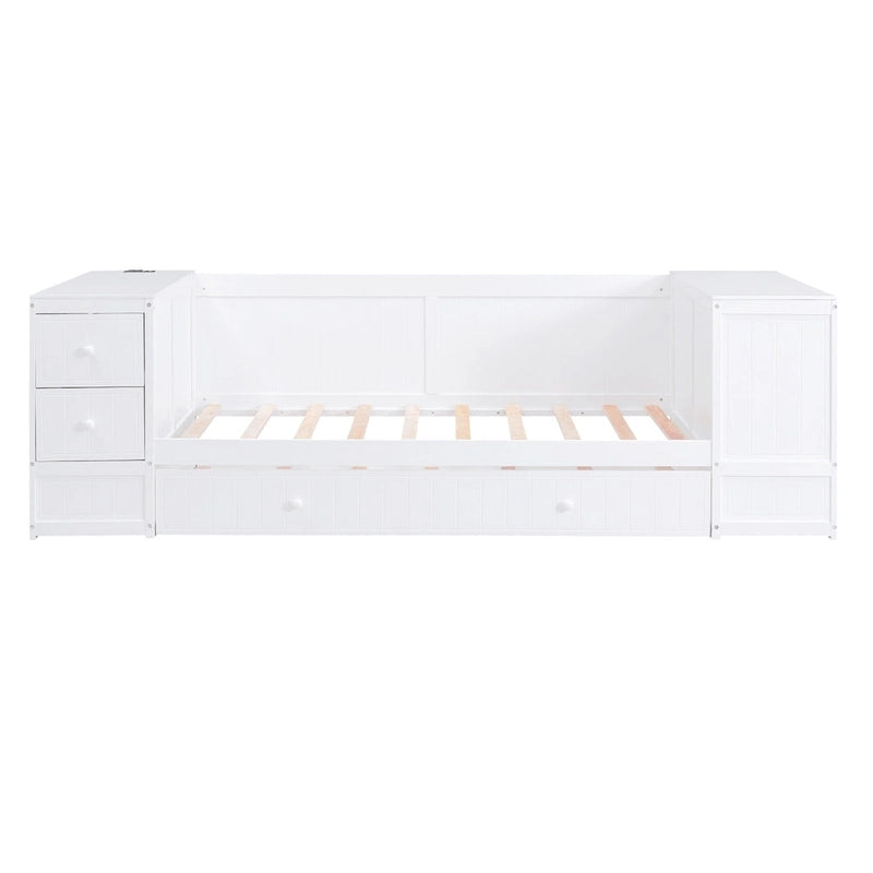 Lit de repos une place avec accoudoirs de rangement