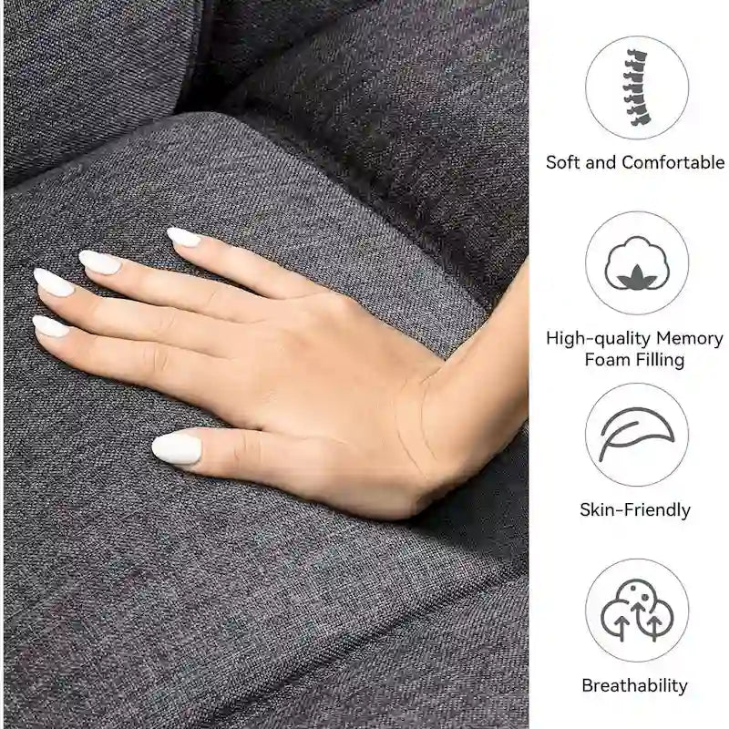 Sofa z funkcją spania, rozkładana sofa futon i leżanka z regulowanymi podłokietnikami do kawalerki, mieszkania, biura i małych przestrzeni