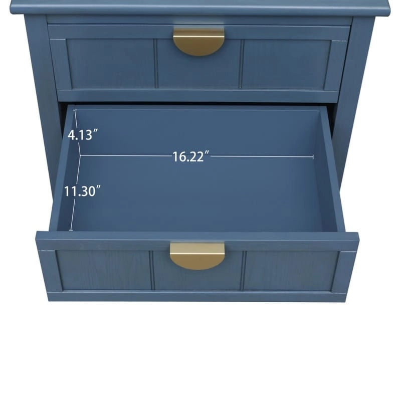 Mesa auxiliar de estilo americano con 2 cajones