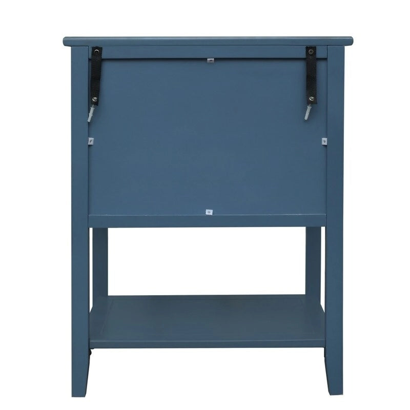 Mesa auxiliar de estilo americano con 2 cajones