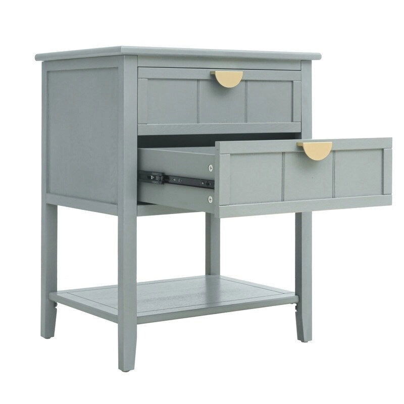 Mesa auxiliar de estilo americano con 2 cajones