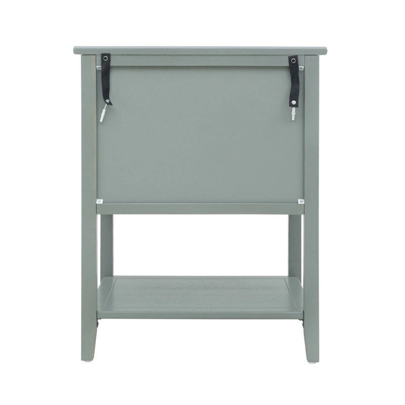 Mesa auxiliar de estilo americano con 2 cajones