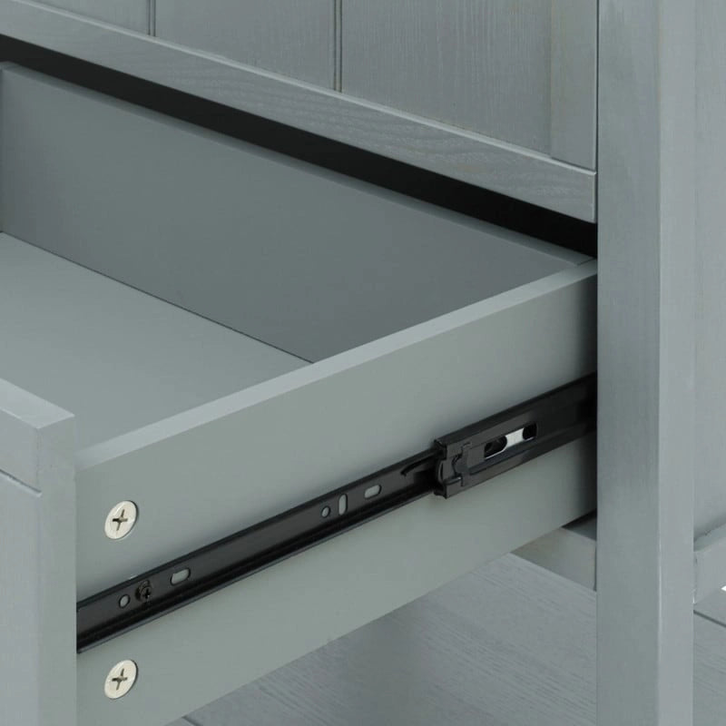 Mesa auxiliar de estilo americano con 2 cajones