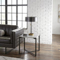 Saxon End Table in Matte Black